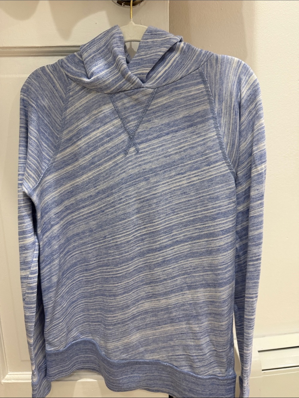 J. Crew Light Blue Marled Hooded Sweatshirt